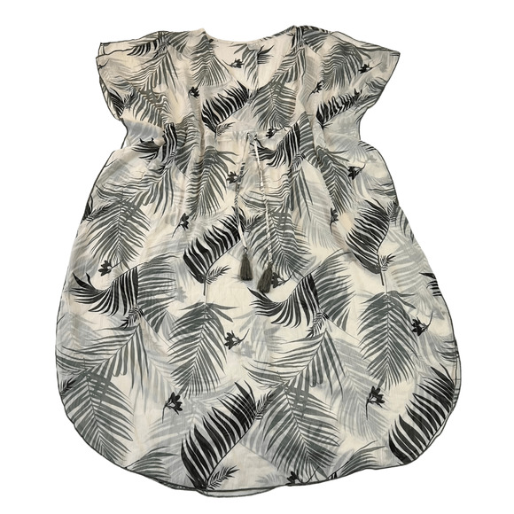 Kona Sol Tropical Print Sheer Kaftan Beach Cover Up - Picture 1 of 16